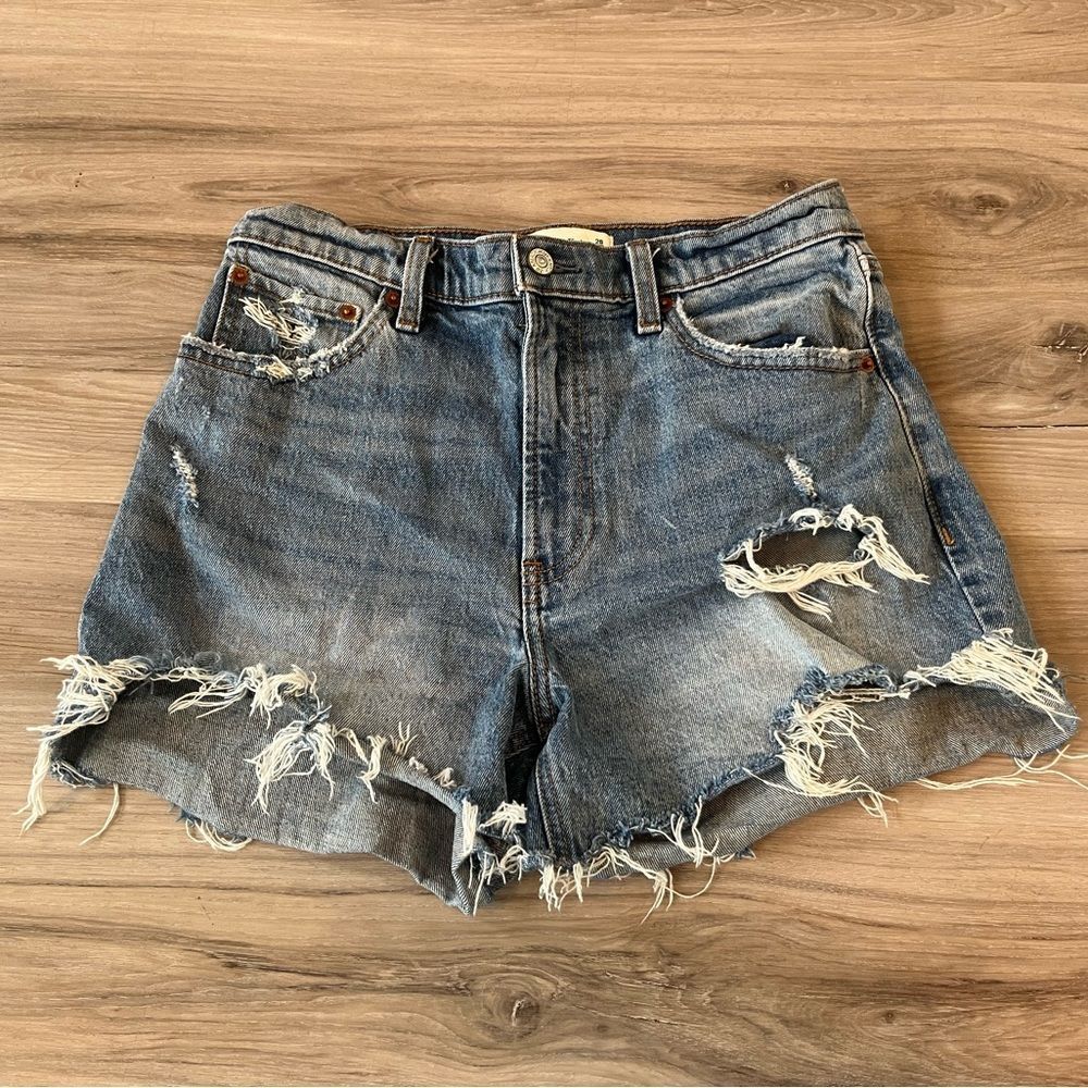Abercrombie & Fitch 28/6 High Rise 4'' Shirt Denim Shorts